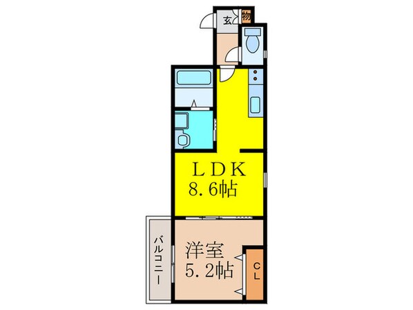 仮）クリエオーレ一津屋Ⅰの物件間取画像